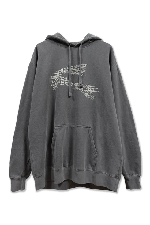 LOGO WASHED HOODIE -CHARCOAL- *Last1